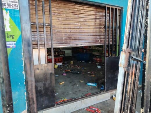 vandalised shop