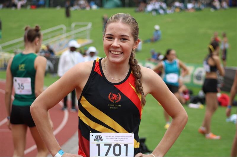 She broke 60 seconds for the first time when she clocked 59.95 to win the U18 girls 400m hurdles at the SA Schools track and field champs at Pilditch Stadium in May.