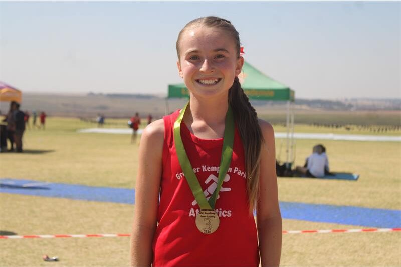 She finished her race in third place to also qualify for the Gauteng Schools cross country champs.