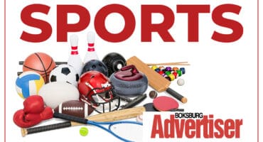 An image titled sports with the boksburg advertiser logo and a heap of sporting equipment.