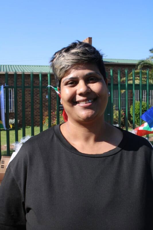 Coloured woman with short hair