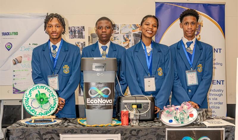 Econova, a team from Oosrand Commerce and Entrepreneurship School of Specialisation, showcased its AI-powered recycling idea at a national youth entrepreneurship competition in Johannesburg.