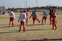 Benoni Northerns prepare for their first match at the Boksburg Stadium.