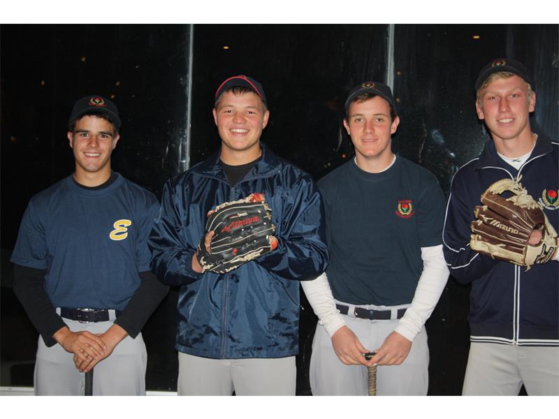 Four Benoni Northerns Indians Baseball Club players will be representing South Africa, as members of the u-18 team, in the tournament against Great Britain, from August 23 to 25. They are Keagan Palmer (left), Rowan Ebersohn , Bradleigh Peters and Brenton Faulds.