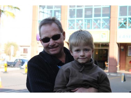 Carl Weesemann with his son, Ryan, Northmead: "Yes, but there are other methods which will probably raise more."