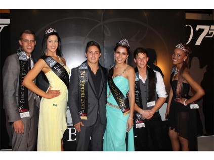 The finals of Mr and Miss Benoni 2013 were held on Sunday, October 27, at the Kopanong Hotel and Conference Centre. In the photo are Kyle Mitchell (left; second prince), Keziah van Vreeden (second princess), Gavin Thompsett (Mr Benoni 2013), Giselle dos Santos (Miss Benoni 2013), Alan Knight (first prince) and Lerato Sookane (first princess).