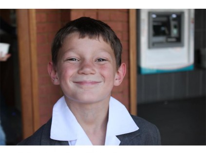 Logan de Bruin (8), Morehill: "I would like to be Batman; he has weapons and an awesome car."