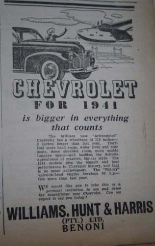 An all-new “Aristostyled” Chevrolet was the motorcar to be seen in in 1941.