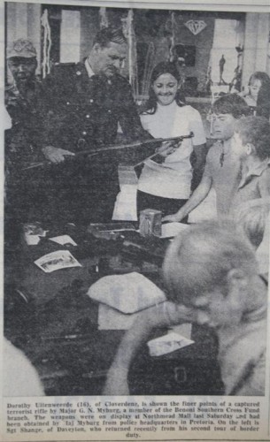 With the Border War in full swing in 1974 a weapons display at the Northmead Mall allowed Benonians to gain a bit of an insight into the realities of the confrontation.