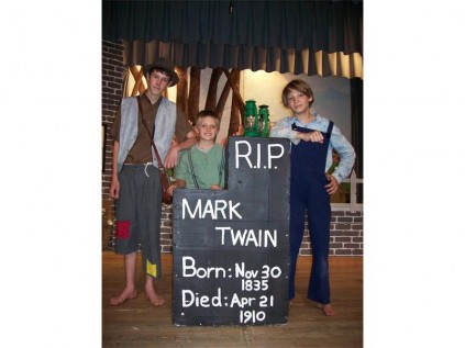 Aiden Webster (left) as Huckleberry Finn, Divan Grobbler as Joe and Jamie Truby as Tom Sawyer, in Protea Stage Productions' latest offering. Don't miss your last chance to see the show.