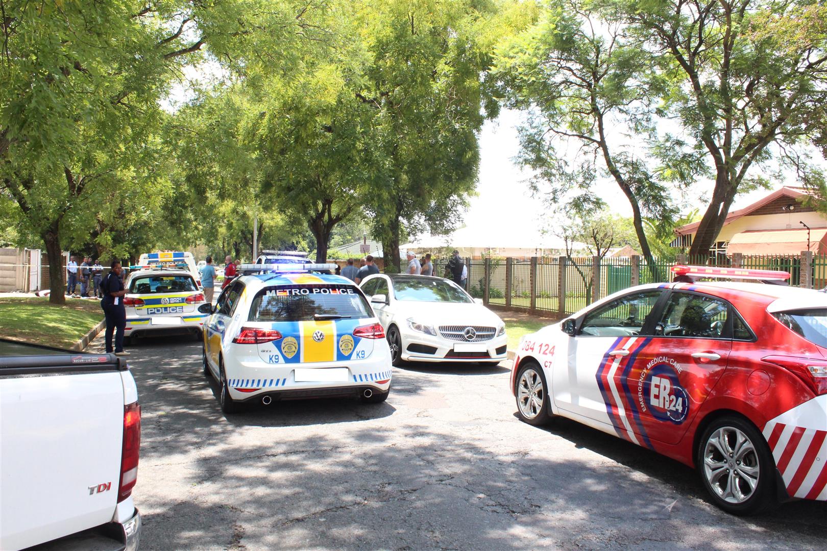 The scene in Lelie Street, Northmead, on February 9.