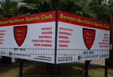 Red and white sign board