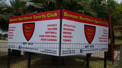 Red and white sign board