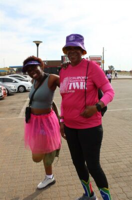 Photos taken at the Impumelelo Fitness Club’s annual cancer awareness fun run and boot camp, at the Cloverdene Mall.