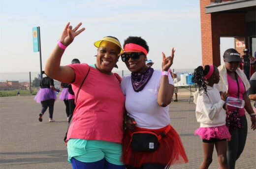 Photos taken at the Impumelelo Fitness Club’s annual cancer awareness fun run and boot camp, at the Cloverdene Mall.