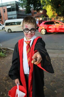 File photo of a boy dressed as Harry Potter during the 2022 Russel Street Halloween Walk.
