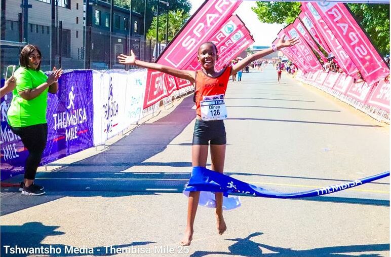 She won the race in 05:59.