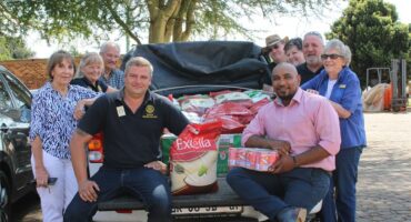 Photo taken at Manger Care Centre (MCC). Four East Rand-based Rotary Clubs contributed R20 000 worth of food staples to the NPO after its pantry ran empty.