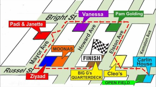 Map of a Halloween walk through Western Extension, Benoni.