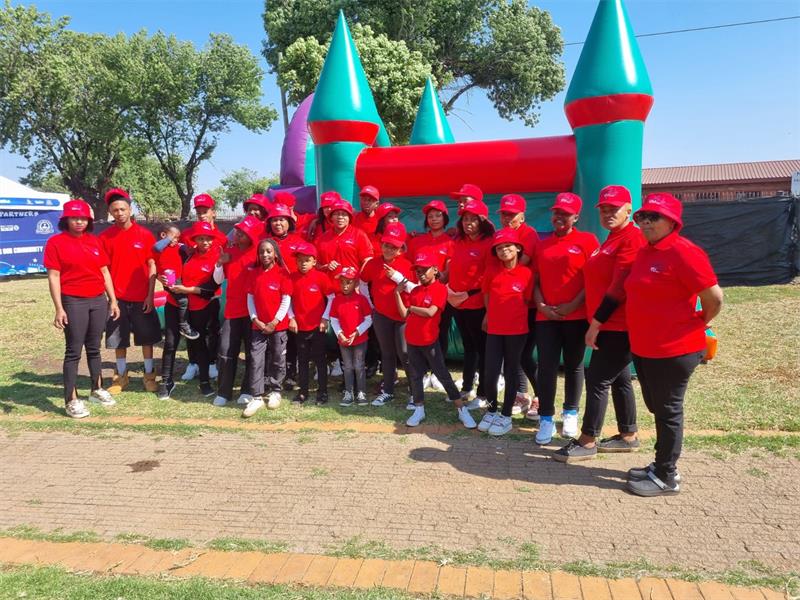 Children were entertained on the jumping castles, trampoline and other activities.