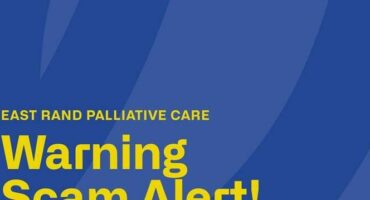 Blue background with yellow text