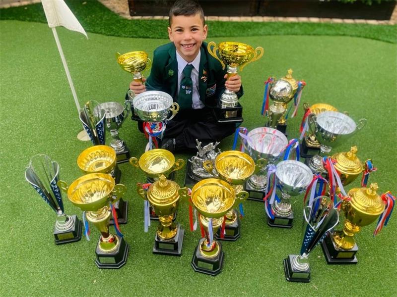He played in 19 tournaments and collected the most points which earned him the SA Kids Golf Order of Merit award.