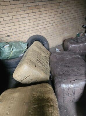 Four large compressed bags