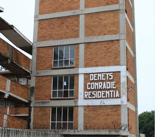 Front of a building complex