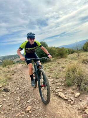 Man on mountian bike