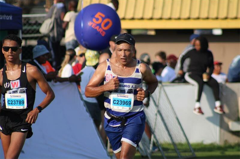 She finished the 42.2km in 03:35:35 for fourth place in the women’s 40 to 49 category.