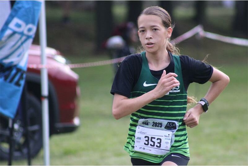 She finished the women's 5km in 20:03.