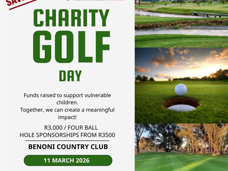 Poster advertising a charity golf day