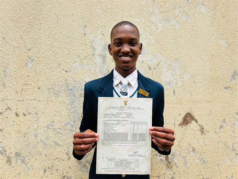 Through strict routines and sacrifice, Mpho Junior Mohlala earned eight distinctions and a spot to study Actuarial Science at Wits.