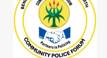 Blue and yellow logo on a white background