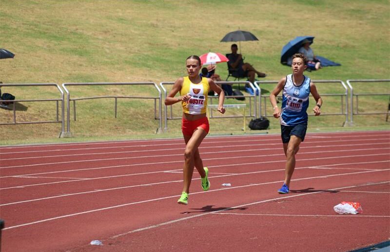 Photos of Chelsea van Dyk in Benoni Northerns Athletic Club colours at the first CGA track and field league meeting at Germiston Stadium.