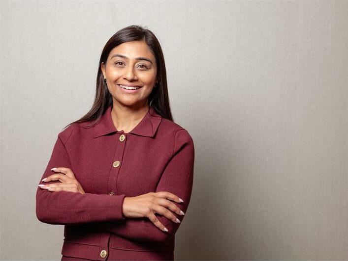 Indian woman wearing red