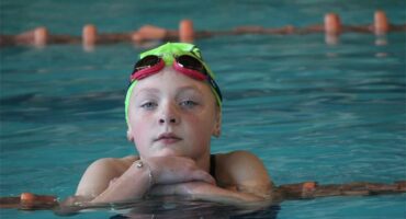 Girl in a swimming pool