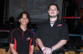 Two men wearing black