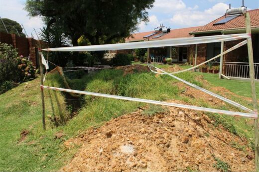 Cordoned off hole