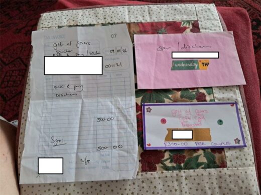 Handwritten vouchers