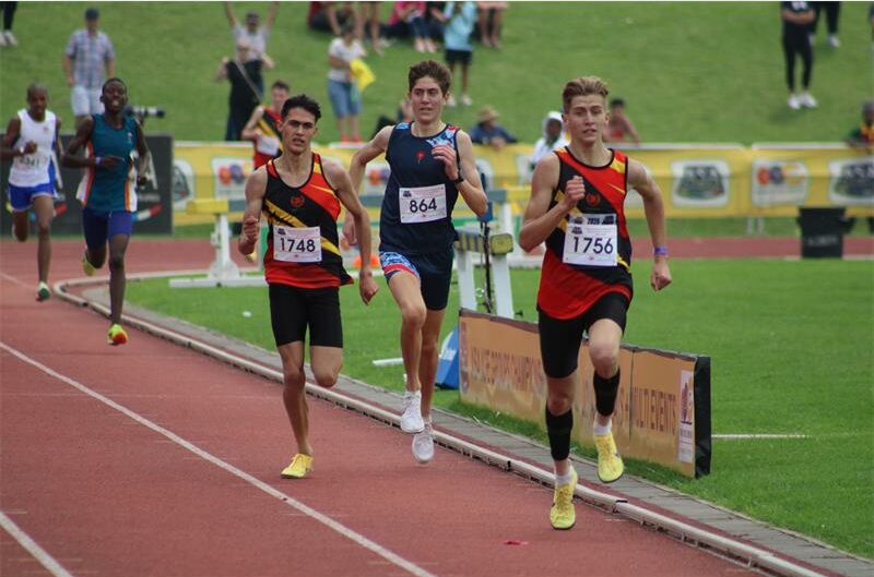 He was second in both the U18 men's 1500m and 3000m.