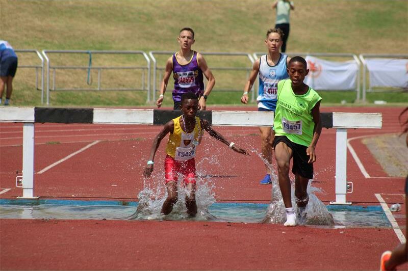 He won both the U16 boys' 3000m and 1500m steeplechase events.