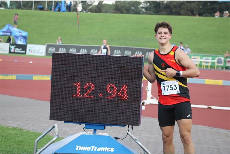 He shaved 0.02 seconds off Matodzi Ndou's 12.94.