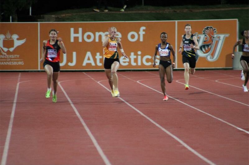 She won a gold medal in the U20 women's 100m and was third in the 200m.