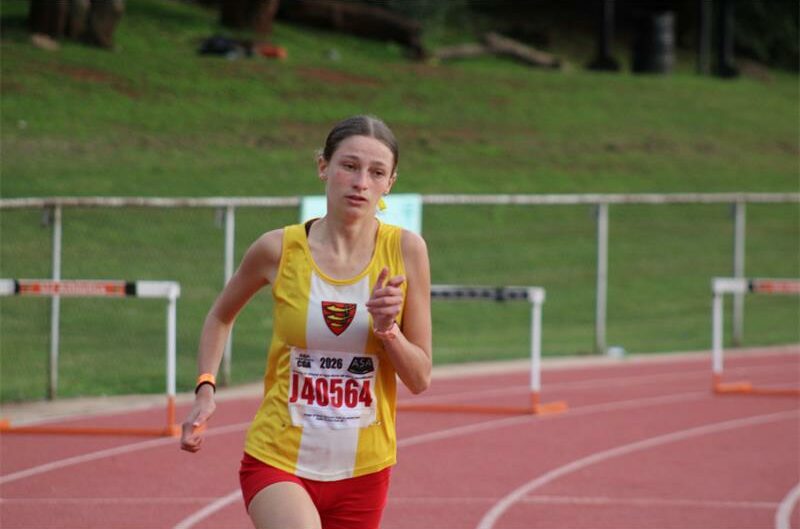She will compete in the long and short hurdles at the national champs.
