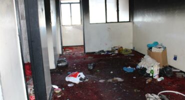 Image inside a messy apartment