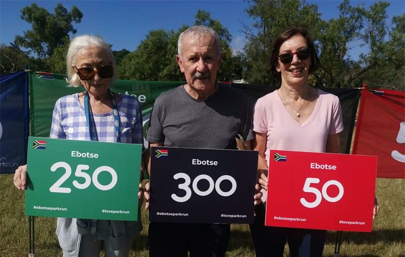 David de Sousa reached his 300th milestone, Mannie Merckel his 50th, while the Behrens family ran their first parkrun.