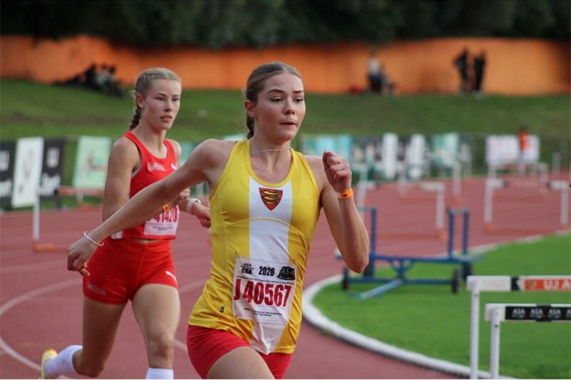 She grabbed a gold in the U18 women's 400m hurdles, silver in the flat 400m and bronze in the high jump.