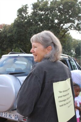 Grey-haired white woman