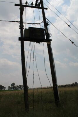 Image of overhead electricity network